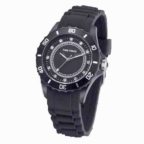 Montre - Time Force - TF4024L01 - Kvarts - Analogisk - Svart Resin
