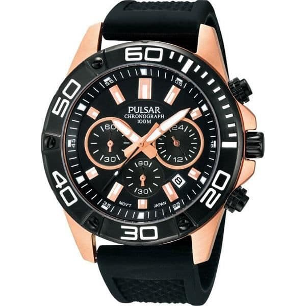 Klocka - PULSAR - SPORTS PT3308X1 - Kvarts - Analog - Svart gummi