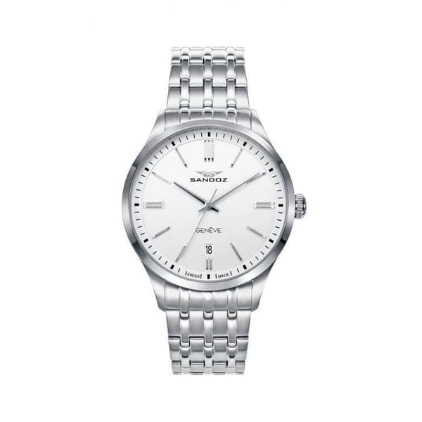 Klocka - Sandoz - 81467-07 - Silver - Kvarts - Vattentålighet 5 Atm