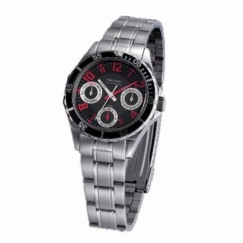Klocka - Time Force - TF3226B01M - Kvarn - Analog - Rostfritt stål