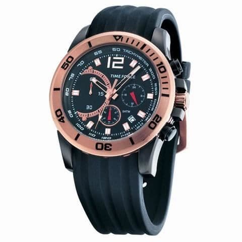 Klocka - Time Force - TF3145M11 - Kvarn - Analog - Svart