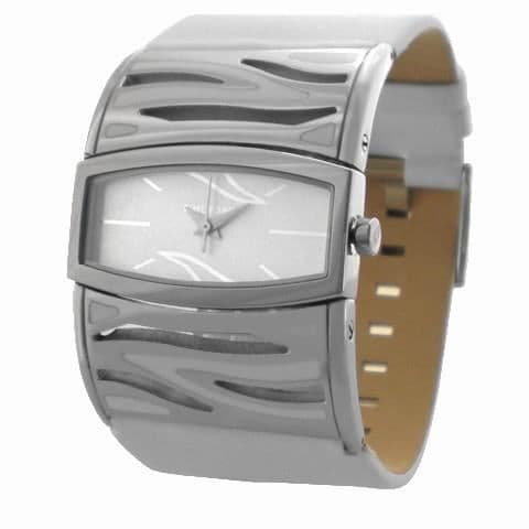 Klocka - Time Force - TF3014L02 - Kvarts - Analog - Vit Läder
