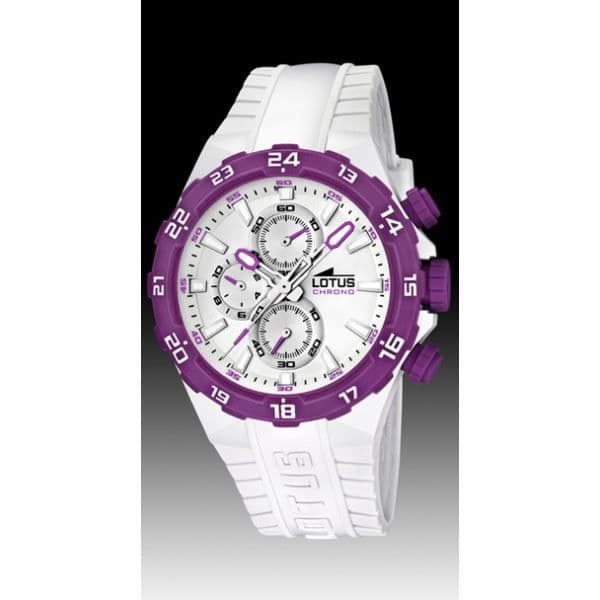 Klocka - Lotus - 15800/8 - Kronograf - Silver - Plastband