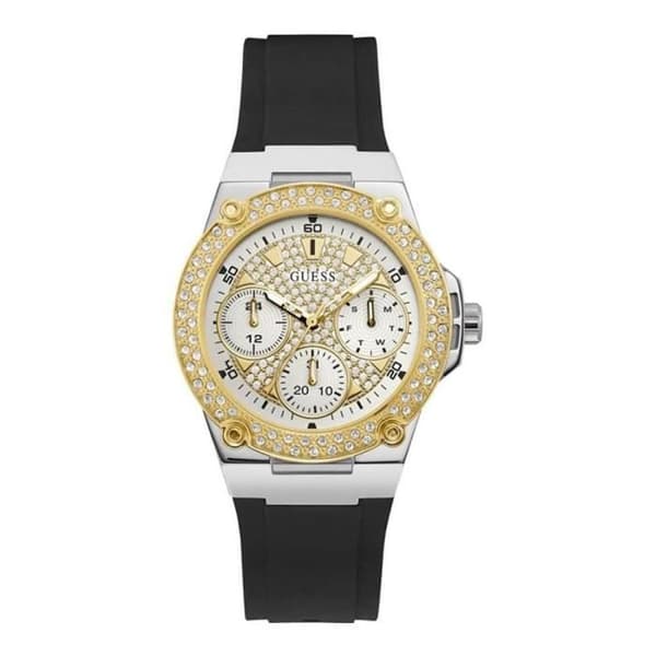 Klocka - Guess - Zena W1291L1 - Multifunktionell - Rostfritt stål - Svart silikonarmband