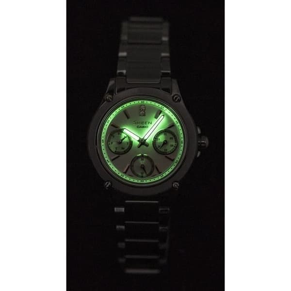 Multi Dial Klocka för Kvinnor CASIO SHE-3059SPG-9AUER - Quartz - Rostfritt Stål - Grå - Guld