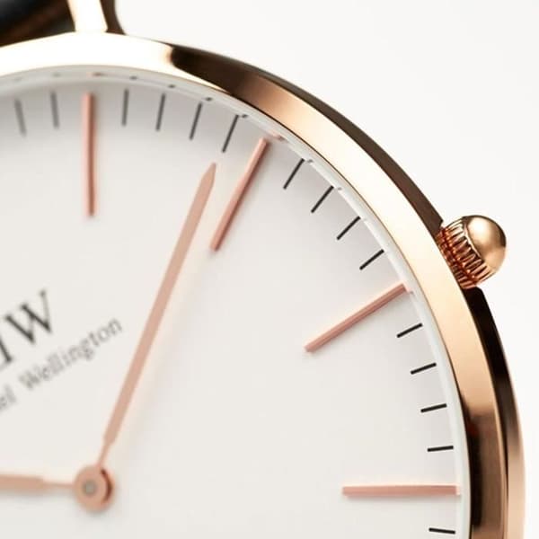 Daniel Wellington Cornwall 40 mm nylonarmband kvartsklocka för kvinnor DW00100257