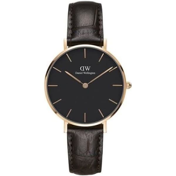 Kvinnoarmband klocka Daniel Wellington Petite Modell York Svart - DW00100170 32mm