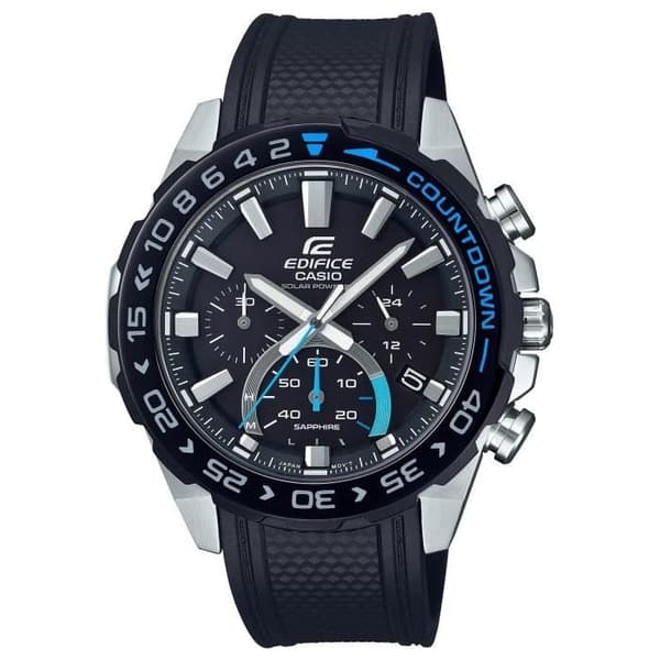 Montre EDIFICE - Svart Resin - Kvarn - Vattentät 10 Atm - Sport