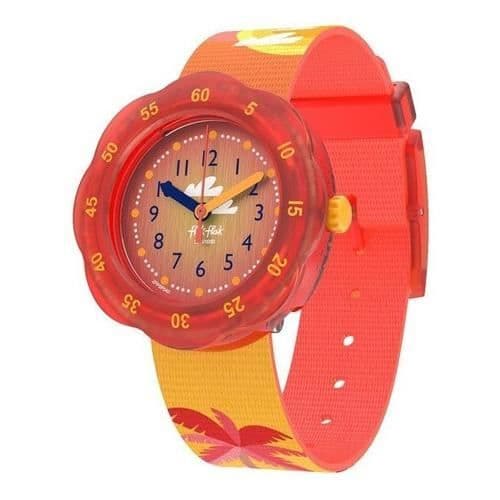 Klocka - Flik Flak - FPSP040 - Quartz - Analog - Child Boy - Orange