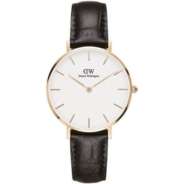 Daniel Wellington Liten modell York Svart Damklocka - DW00100176 32mm Vit