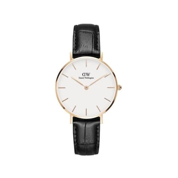 Daniel Wellington Petite Modell Reading Kvinna Klocka Svart - DW00100173 32mm Vit