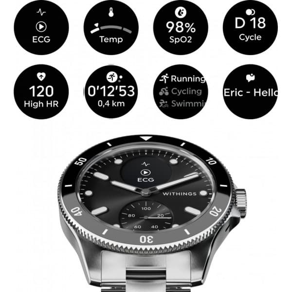 Withings Scanwatch Nova - smartklocka, 42 mm, svart