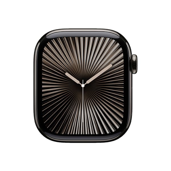 Apple Watch Series 10 Titanium Cellular Slate 46mm Black Sport Band  Grade A Refurbished