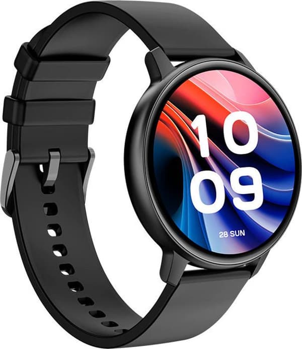 SPC SMARTEE DUO CLASSIC - Svart smartklocka med utbytbart band, AMOLED 1,43”, Bluetooth-samtal, 8J batteri, IP68