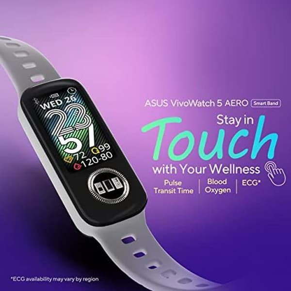 Asus VivoWatch 5 Aero HC-C05 Armband - GPS Distance Tracker - Vibrationslarm - Spårningsdata