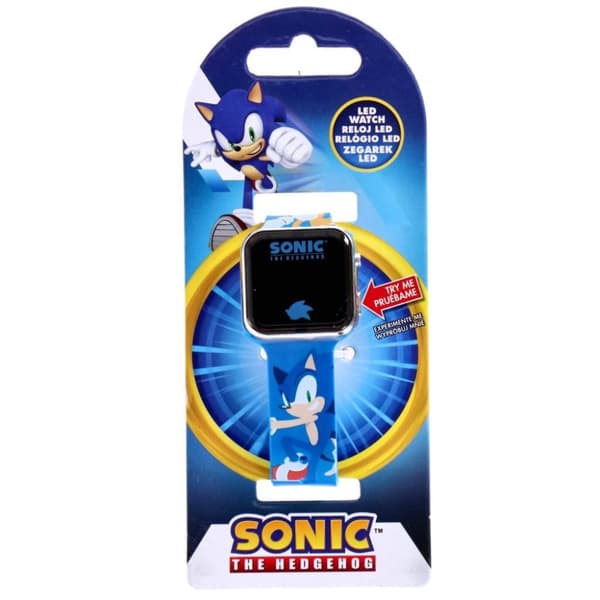 Sonic LED-klocka blå