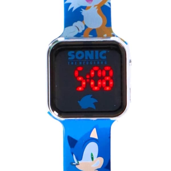 Sonic LED-klocka blå