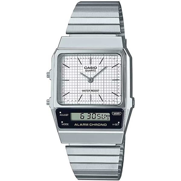 Casio Retro Vintage Kello Hopeinen