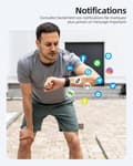 Miniatyrbild 3 av 6: 5 ATM vattentät smartklocka, 1,96" HD Smartwatch för män kvinnor, 100+ sportlägen, puls, sömn, SpO2-monitor