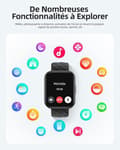 Miniatyrbild 6 av 6: 5 ATM vattentät smartklocka, 1,96" HD Smartwatch för män kvinnor, 100+ sportlägen, puls, sömn, SpO2-monitor