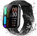 Miniatyrbild 1 av 6: 5 ATM vattentät smartklocka, 1,96" HD Smartwatch för män kvinnor, 100+ sportlägen, puls, sömn, SpO2-monitor