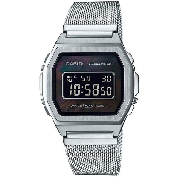Klocka - CASIO - A1000M-1BEF - Rostfritt stål - Digital - Vattentålig 3 bar