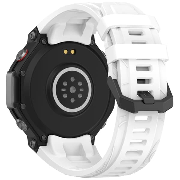 Silikonarmbånd til Amazfit T-Rex 3 med hurtigutløser - Hvit