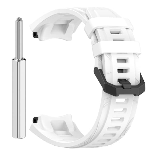 Silikonearmbånd til Amazfit T-Rex 3 med quick release - Hvid