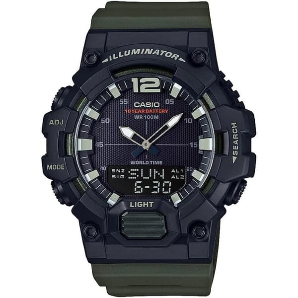 Miesten rannekellot Casio ILLUMINATOR BLACK - ARMY GREEN (Ø 48 mm)