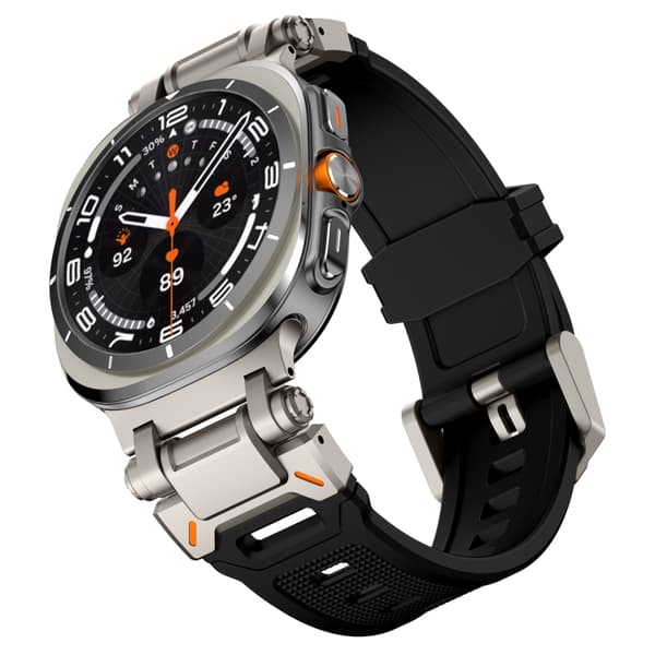 Silikonarmband till Samsung Galaxy Watch Ultra 47mm med Snabbfäste - Svart