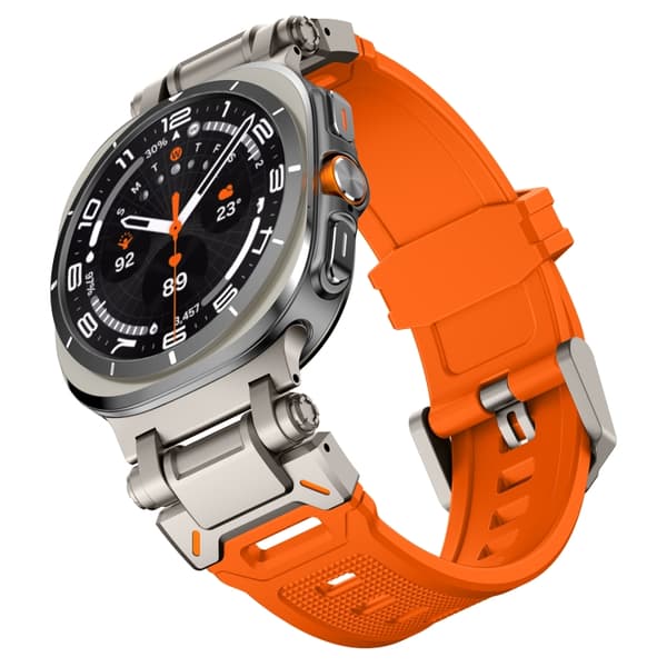 Silikonearmbånd til Samsung Galaxy Watch Ultra 47mm med quick release - Orange