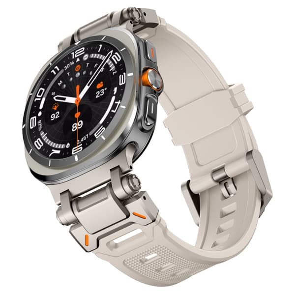 Silikonearmbånd til Samsung Galaxy Watch Ultra 47mm med quick release - Starlight