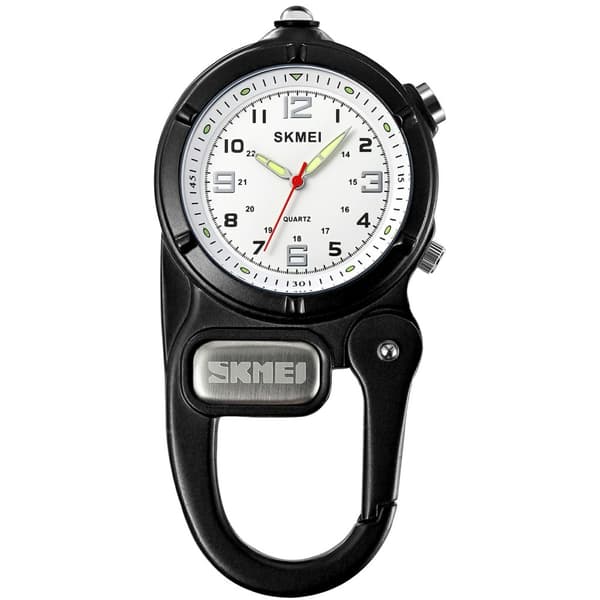 SKMEI Klocka Utomhus Ryggsäck Krok LED Ficklampa Quartz Watch - Svart