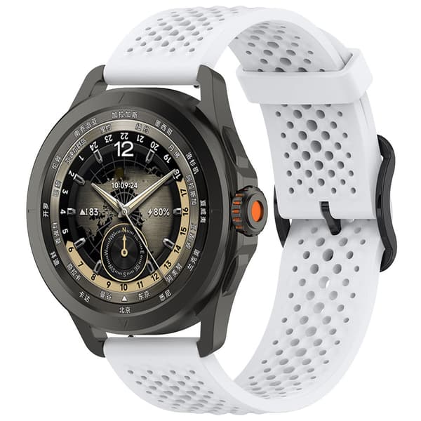 Silikonarmband 22mm till Xiaomi S4 Sport - Vit