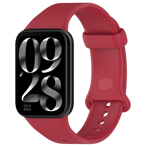 Silikonarmband till Xiaomi Redmi Watch 4 / Watch Band 8 Pro / 9 Pro - Vinröd