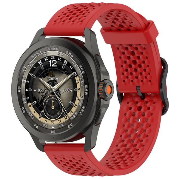 Silikonarmbånd 22mm for Xiaomi S4 Sport - Rød