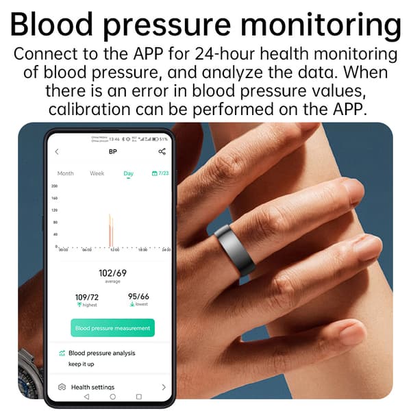 INF Smart Ring R1000 - Sleep Monitor Bluetooth 5.2 Blood Oxygen Tracker