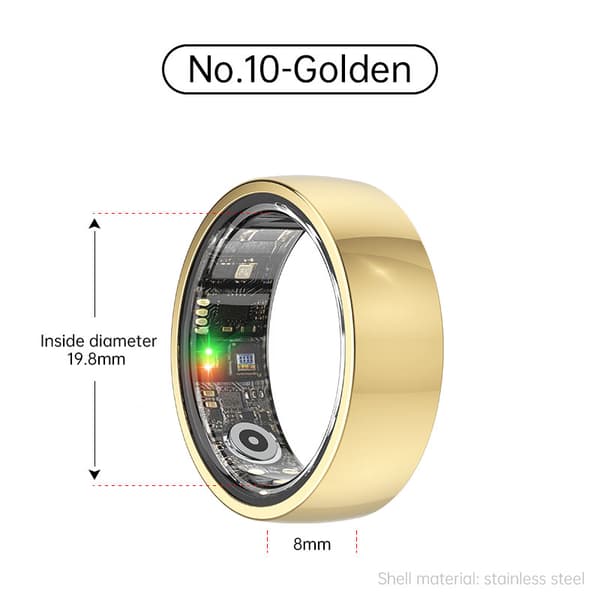 Smart Ring R1000 – Sömnmonitor, Bluetooth 5.0, Blodsyremätare
