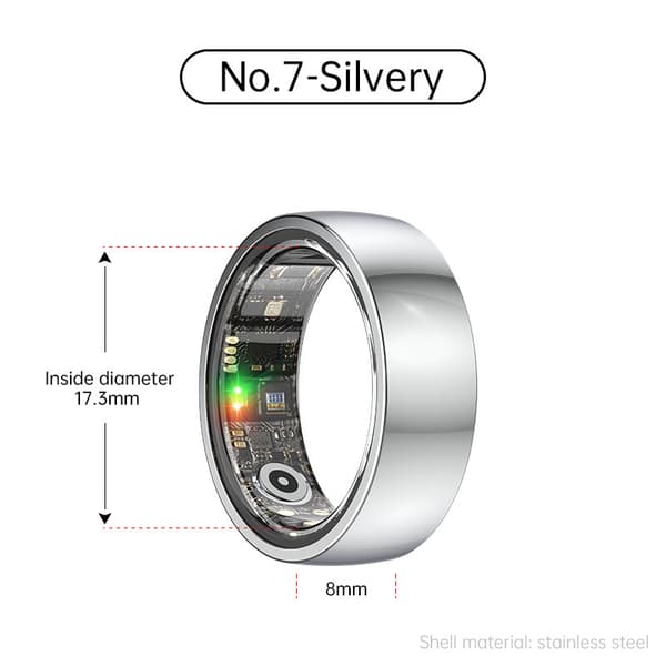 Smart Ring R1000 – Søvnmonitor, Bluetooth 5.0, Blood Oxygen Monitor