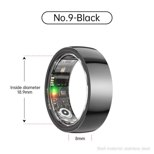 Smart Ring R1000 – Søvnmonitor, Bluetooth 5.0, Blood Oxygen Monitor