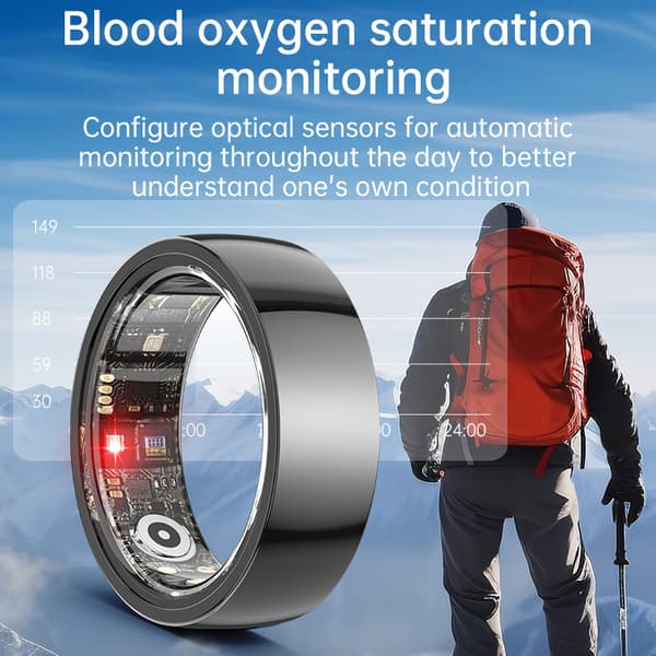 INF Smart Ring R1000 – Sömnmonitor, Bluetooth 5.0, Blodsyremätare