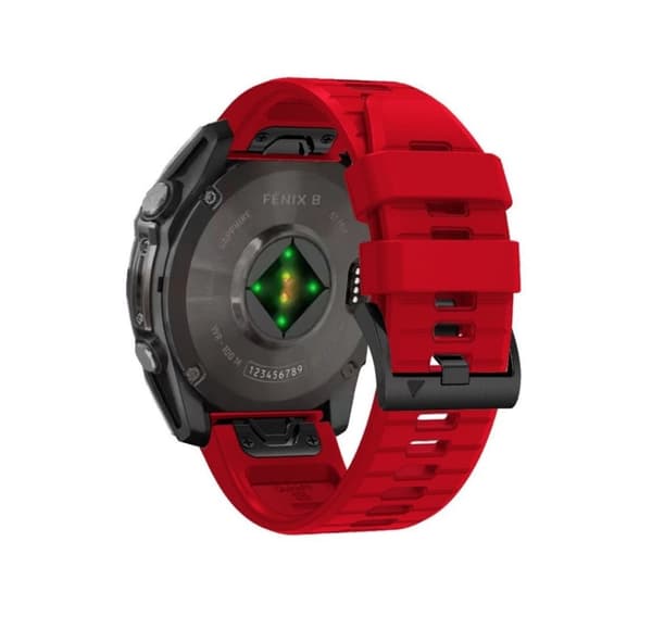 Tech-Protect watch strap Silicone Garmin fenix 5X/5X Plus/6X/6X Pro/7X/8 51mm, red