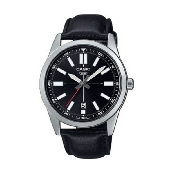 Herrklocka Casio CASUAL DATE - LEATHER, BLACK (Ø 41 mm)