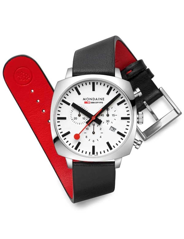 Mens Watch Mondaine MSL.41410.LBV.SET, Quartz, 41mm, 5ATM
