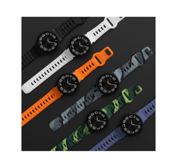 Tech-Protect klokkerem Silicone Line Samsung Galaxy Watch4/5/5 Pro/6/7/FE, svart