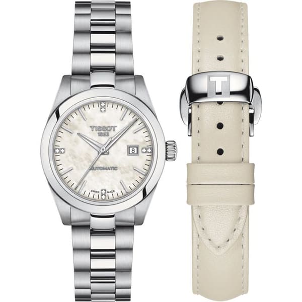 Klocka - Tissot - T-My Lady - Automatisk - 29mm - Moderpärla - Diamanter
