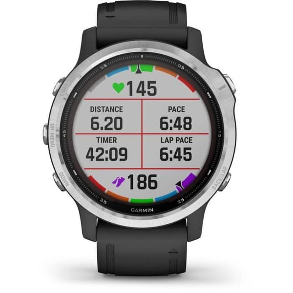 GARMIN fēnix® 6S Solar Smartwatch, Silver med svart band