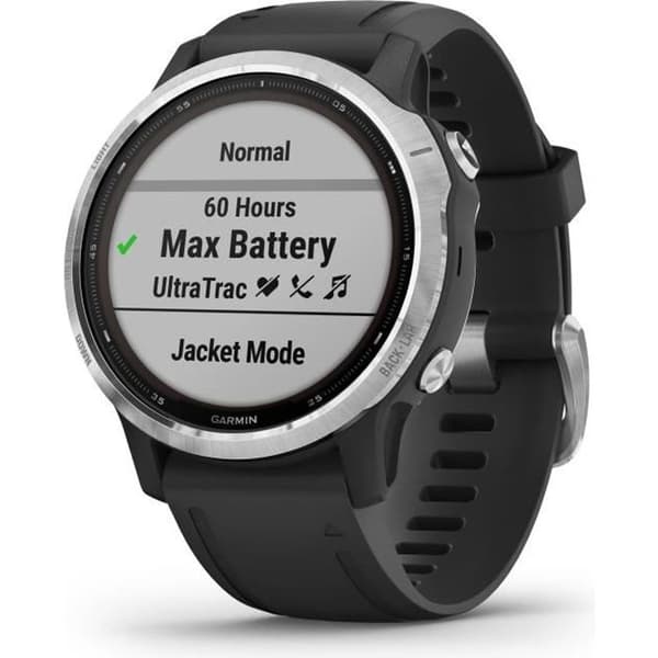 GARMIN fēnix® 6S Solar Smartwatch, Silver med svart band