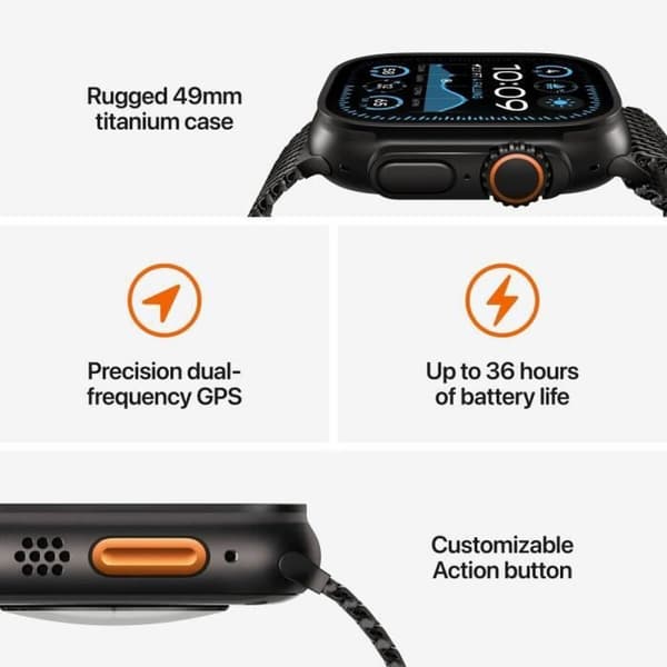 Smartwatch Apple Ultra 2 Sort 49 mm
