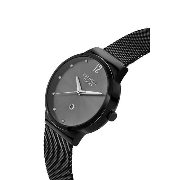 Damklocka Orphelia Fashion OF714815 Analog Quartz Armband Rostfritt stål Svart